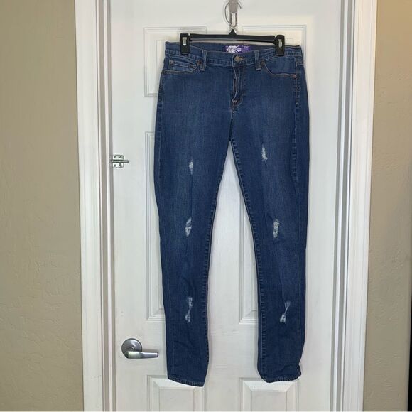 Classic Denim Distressed Skinny Jeans Size 9/10 - Picture 1 of 7
